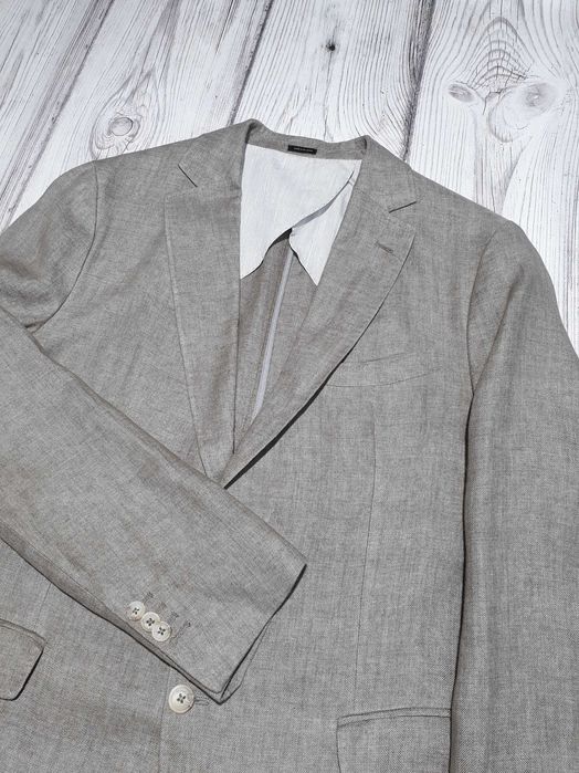 Лляний блейзер Massimo Dutti піджак розмір 54 (XL)