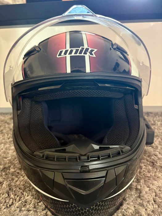 Capacete mota UNIK rosa (XS) + comunicador