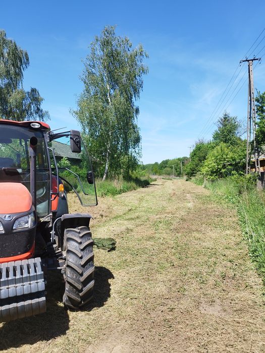 Koszenie kosiarką bijakową  Mulczer koszenie ugorów karczowanie działek