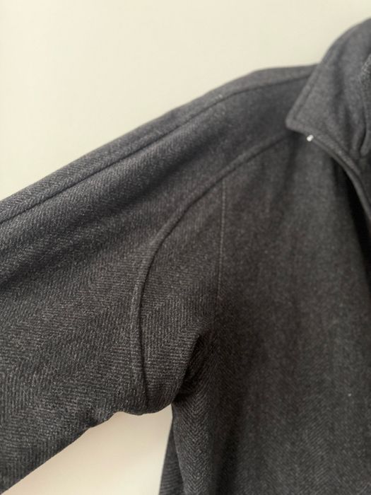 Męski płaszcz oversize grafitowy szary 80% wełna