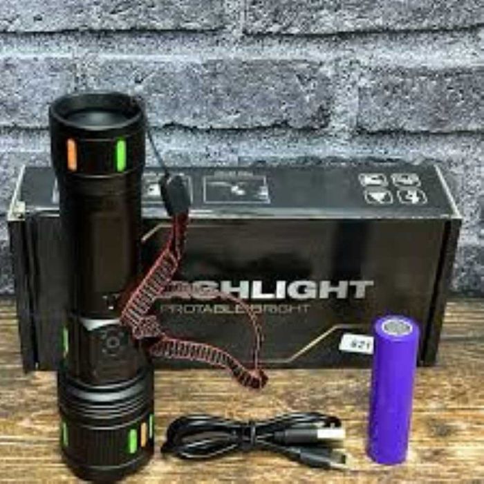 Latarka LED Taktyczna BL 621 Akumulatorowa USB-C Cyfrowy Wyświetlacz