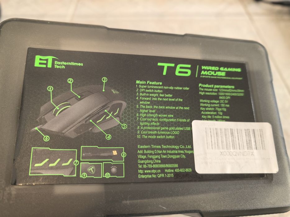 Rato Gamer Eastern times Tech T6