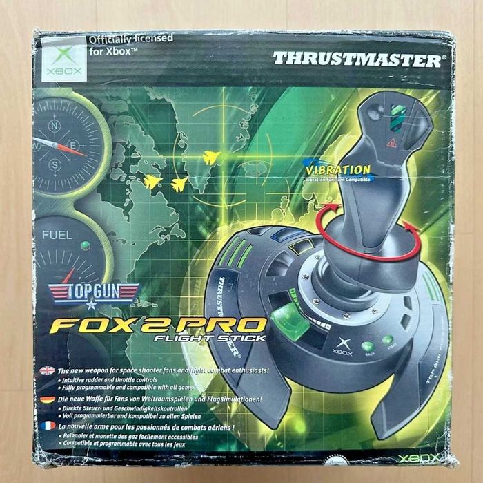 Microsoft XBOX Thrusmaster TOP GUN FOX 2 PRO FLIGHT STICK Novo selado