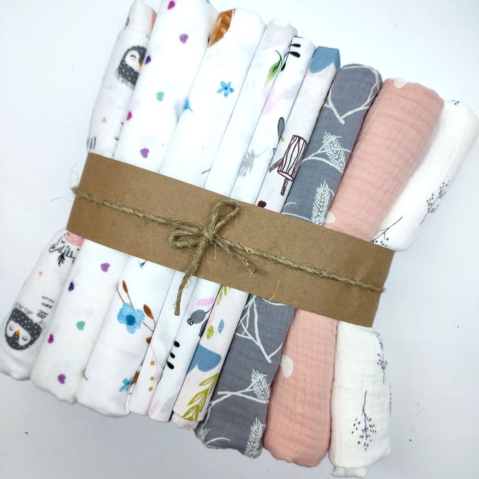 Пелюшки дитячі бавовняні фланелеві муслінові непромокаючі пеленки