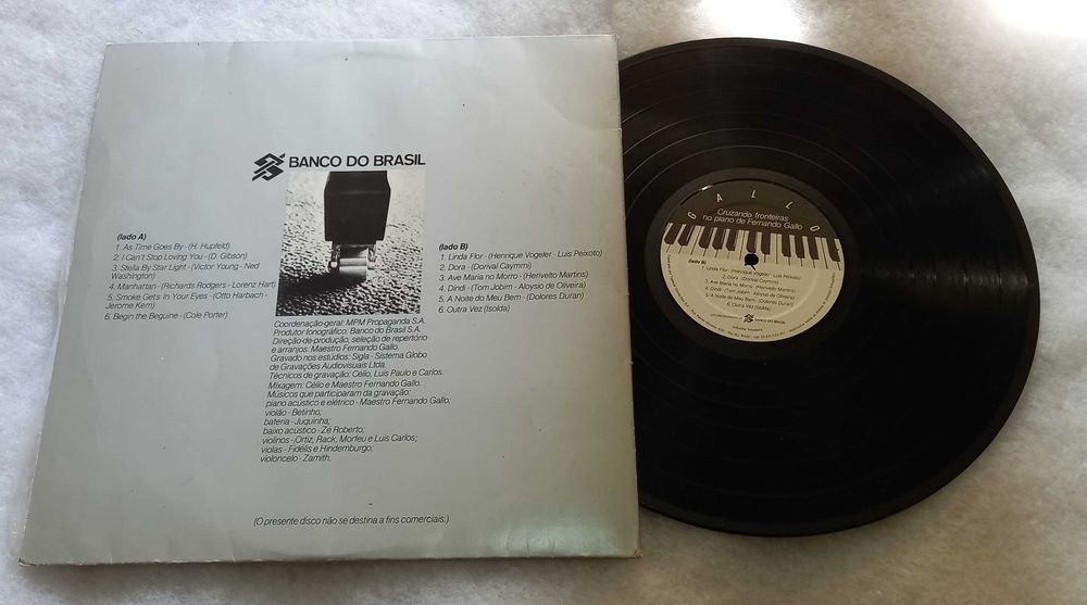 Cruzando Fronteiras No Piano De Fernando Gallo LP - Banco Do Brasil