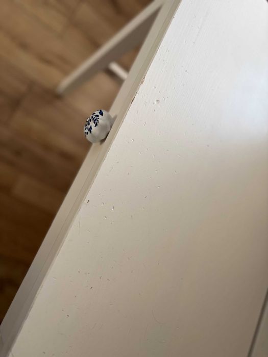 Biurko IKEA HEMNES 120x47 cm białe – 2 szuflady, lite drewno