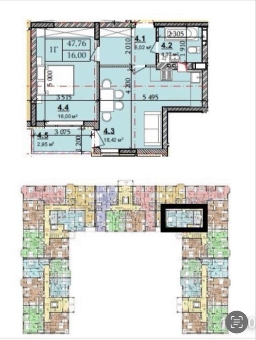 Продаж 1 кімнатної квартири в ЖК 7ʼЯ