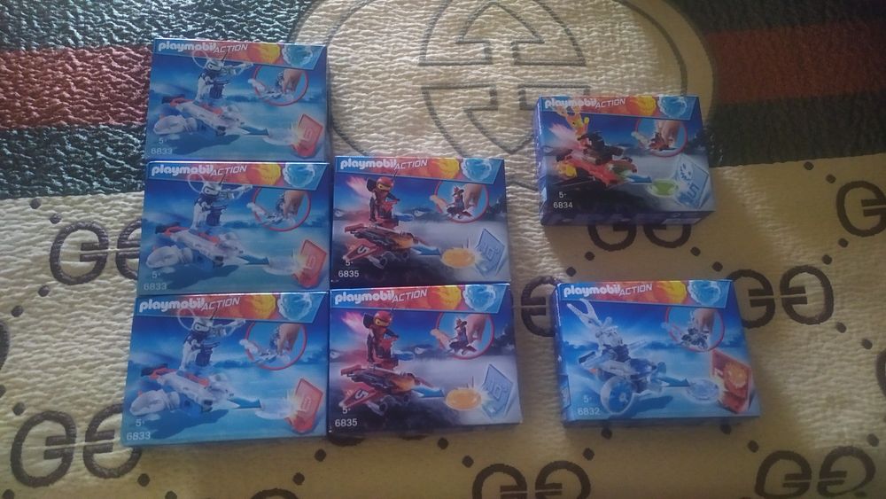 Playmobil action 4 sets diferentes novos e selados