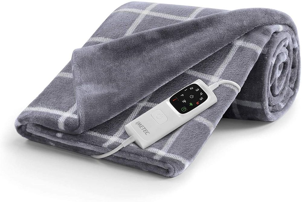 Koc Imetec poliester 95 cm x 150 cm szary