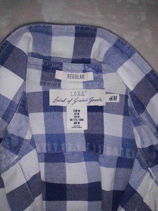 Koszula w niebieską kratę H&M L.O.G.G r.M