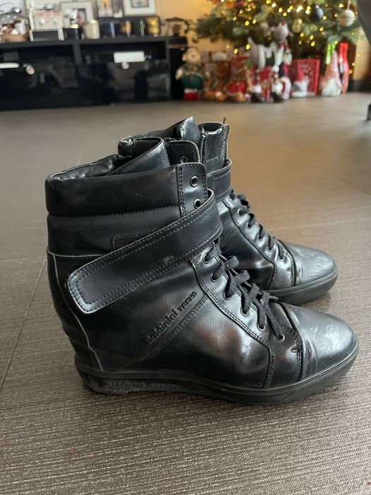BALDININI sneakersy trampki na koturnie r.39 skóra naturalna