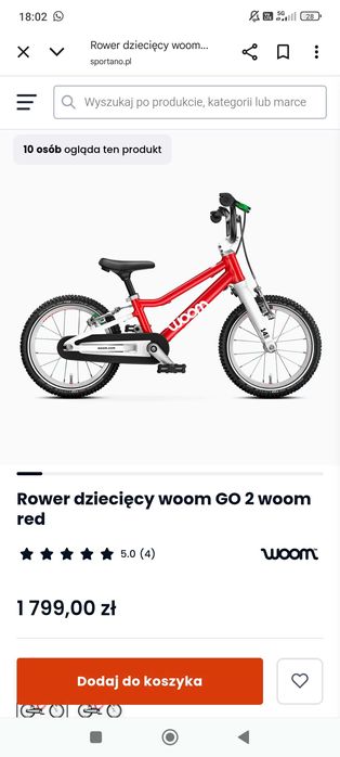 Woom 2 rower dla dziecka