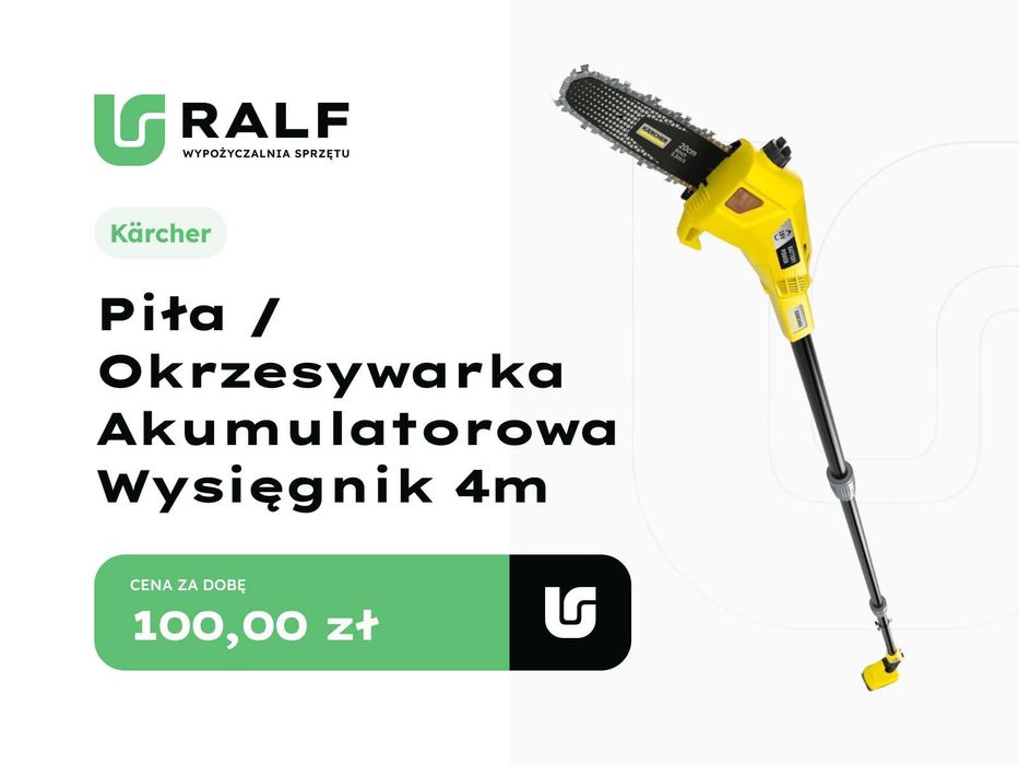 Wynajem Okrzesywarka/ piła na wysięgniku