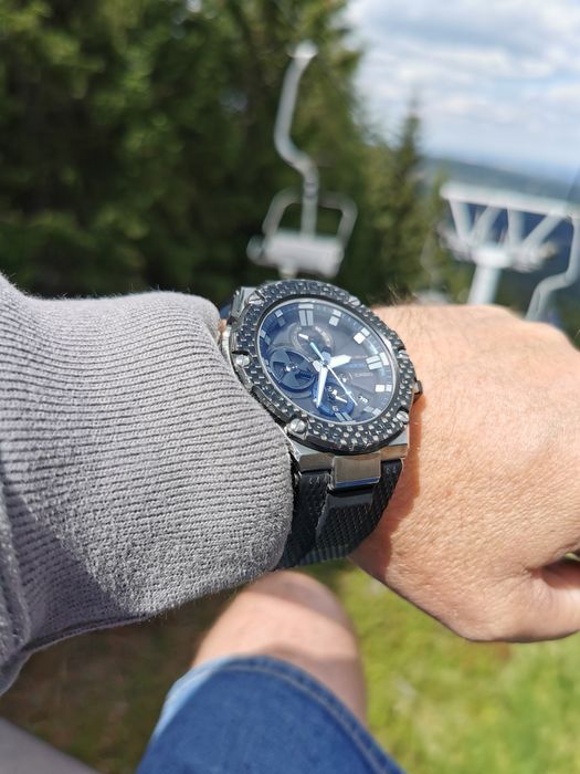 Casio G Shock Gst-B100xa 1a. Karbon, solar, szafir, Bluetooth .