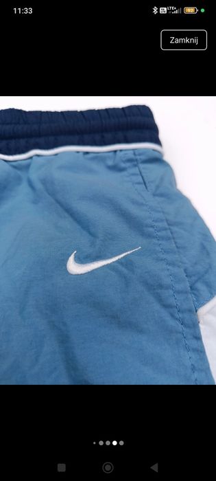Spodenki Nike Vintage Silver Tag Y2K Baggy Mesh kąpielowki