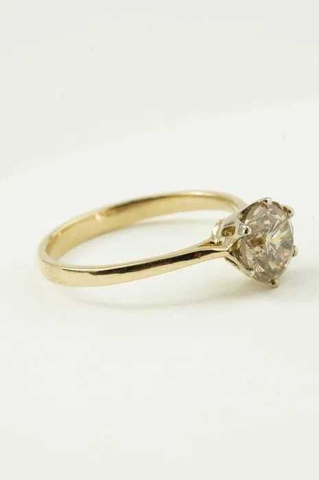 Złoty pierścionek 14K Brylant 1.66ct