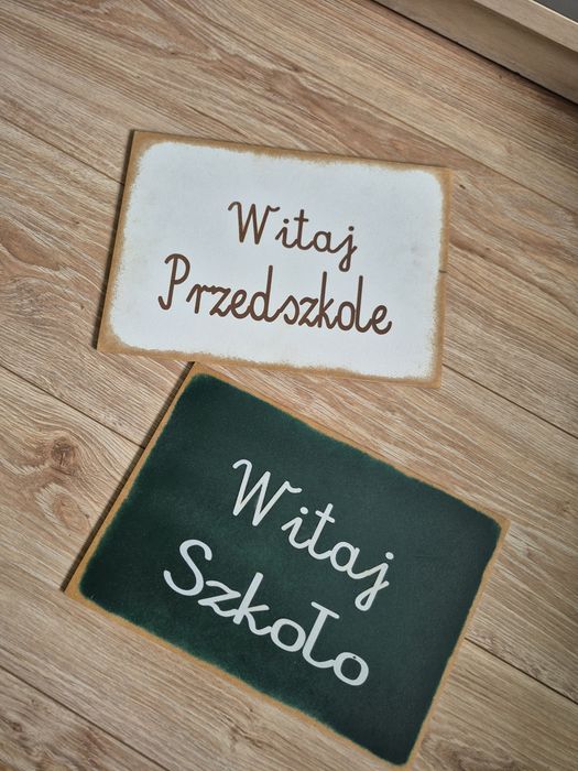 Tabliczki Witaj Szkoło I Witam Przedszkole