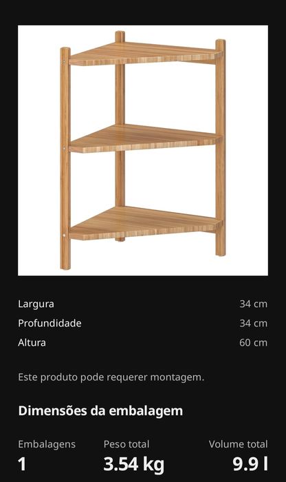 Estante em bambu Ikea