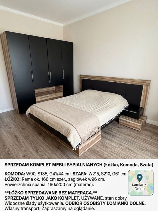 Komplet mebli sypialnianych.