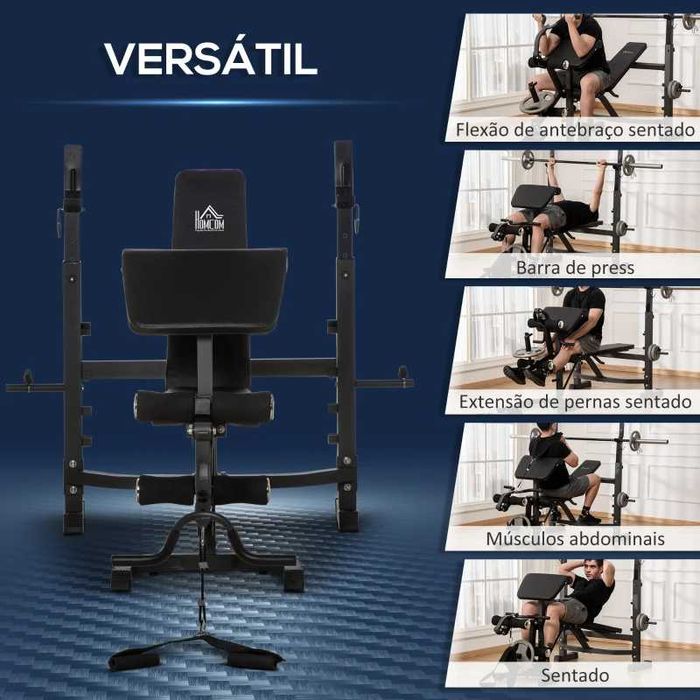 HOMCOM Banco de Musculação Multifuncional