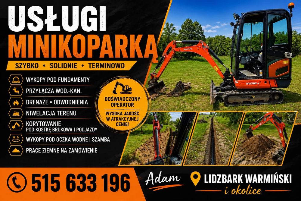 Usługi minikoparka