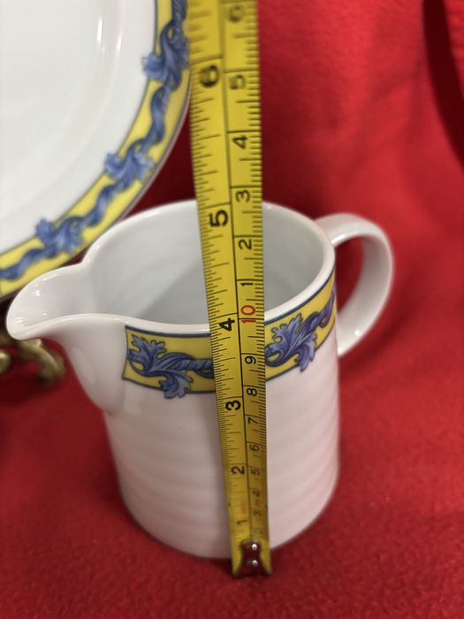 Conjunto de travessa , acucareiro e bule