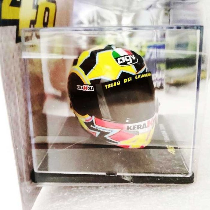 Capacete de Valentino Rossi Planeta DeAgostini Escala 1/5 com revista