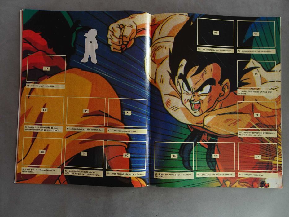Caderneta de cromos Dragon Ball Z Panini (tem 10 cromos)