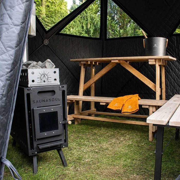 Przenośna Sauna Namiotowa SaunaSoul Zestaw Premium | Mobilna Sauna do Ogrodu