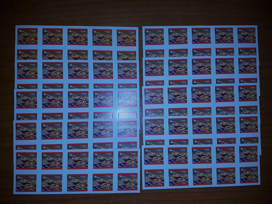 370 selos auto adesivos Pastel Belem N20GRS MUNDIFIL 4833 - ano 2017