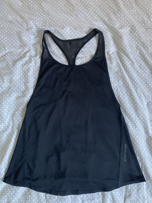 Koszulka sportowa top bershka xs s czarny