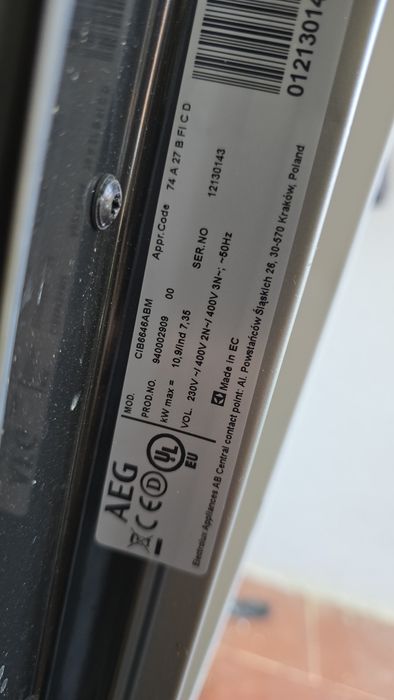 Fogão completo - placa indução + forno AEG
