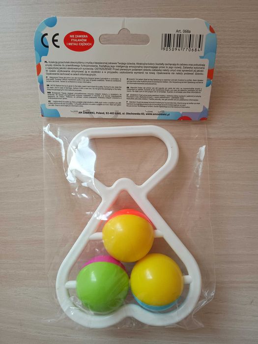 Grzechotka zabawka Nowa kolorowa chwytak