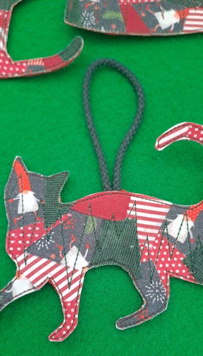 3 decorações de Natal, motivo gatos