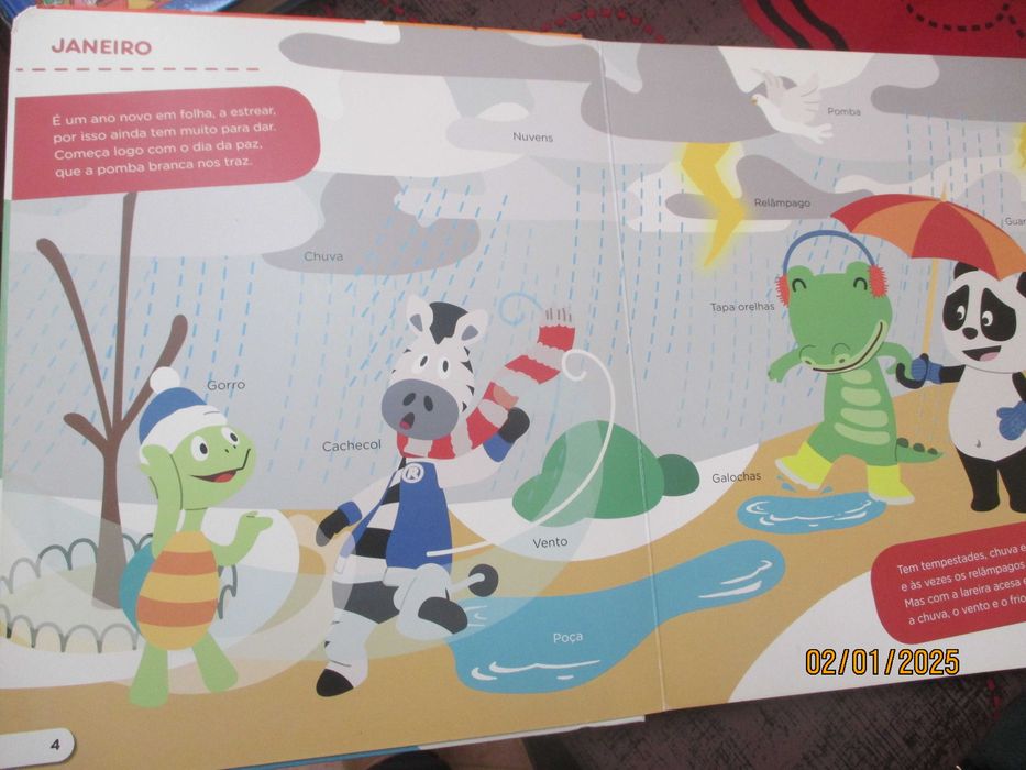 Livro para crianças - Panda - Os meses do ano