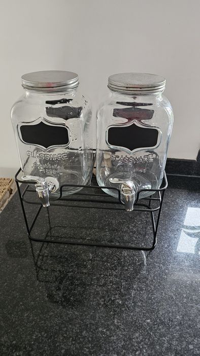 Conjunto de 2 frascos de bebida com torneira 4l