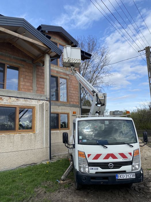 Podnośnik koszowy na busie zwyżka wynajem