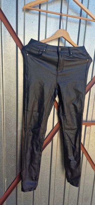 Goodies jeans czarne świecące ala latex/ skóra S/M
