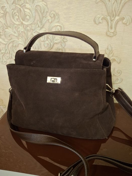 Сумка з натуральної замші