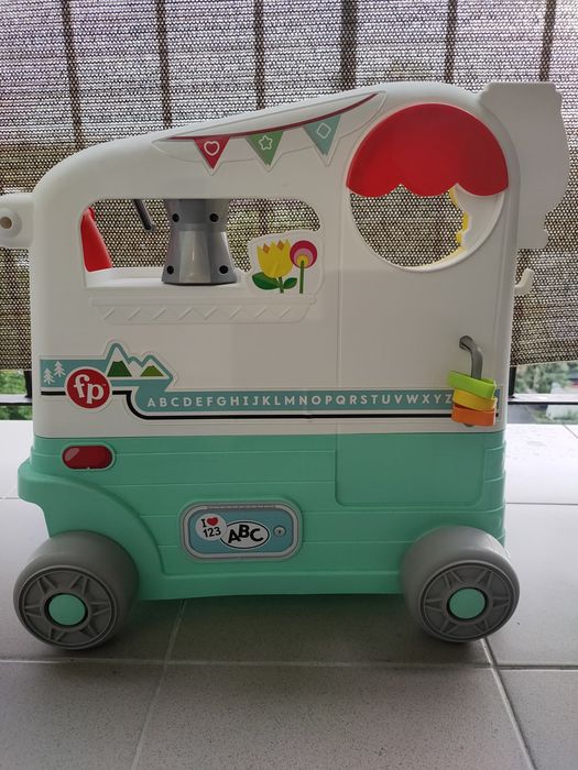Wesoły Kamper Malucha. Fisher Price. Chodzik. Pchacz. 3 w 1