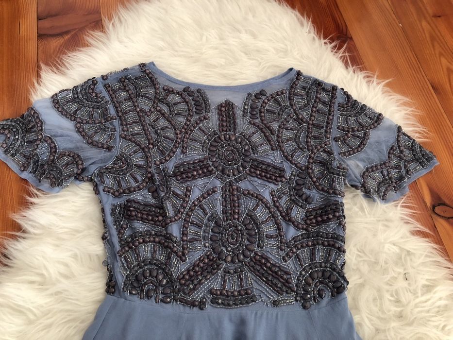 Sukienka maxi Asos niebieska r.36/S