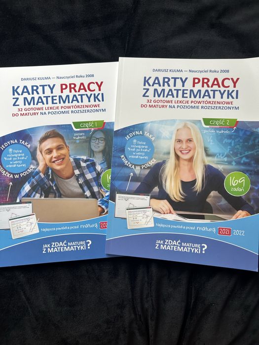 Karty pracy z matematyki rozszerzonej, dwie części, nowe