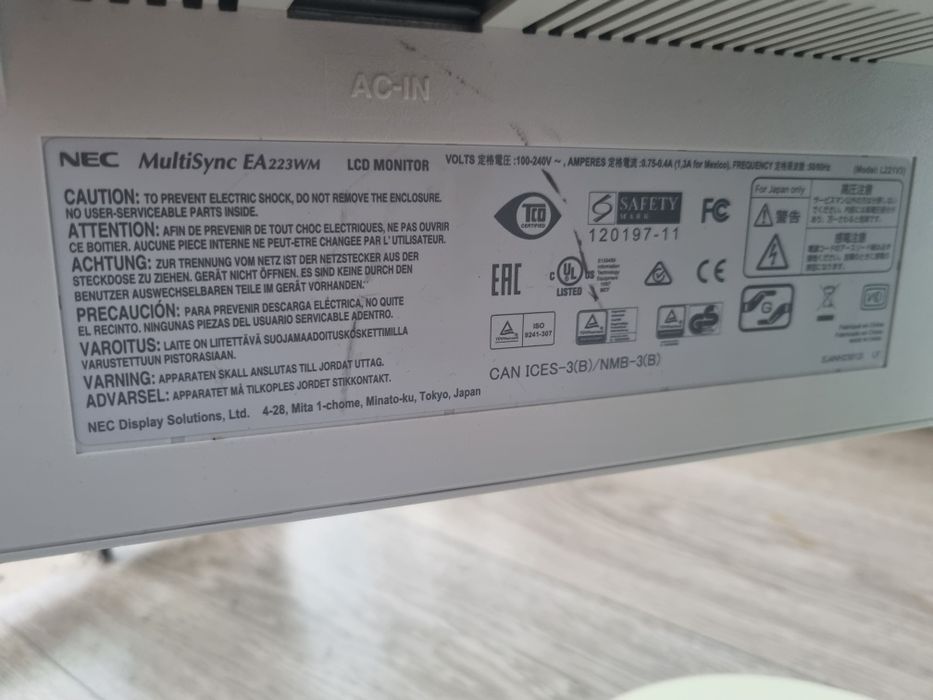 Monitor NEC EA223WM