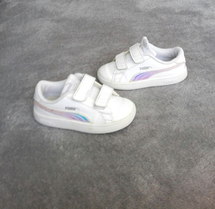 Puma białe oryginalne buty sportowe adidasy na rzepy rozm 25