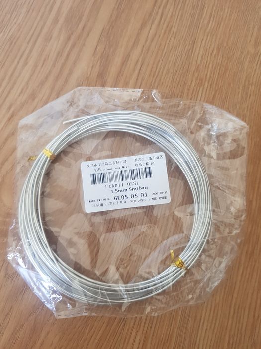 Fio/arame de alumínio 1,5mm para artesanato