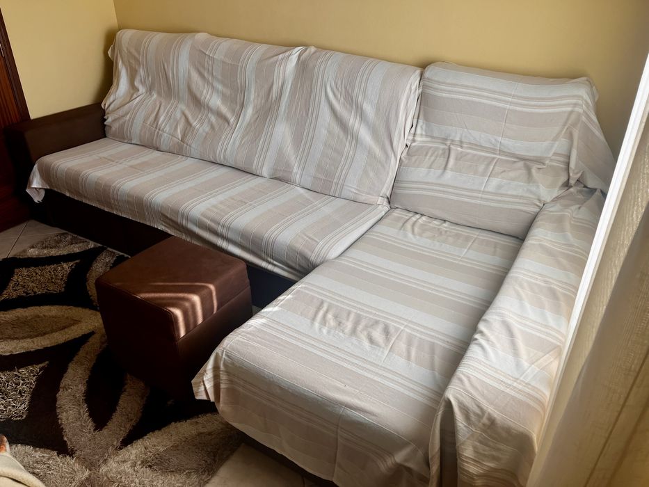 Sofá-Cama Chaise Longue Quatro Lugares