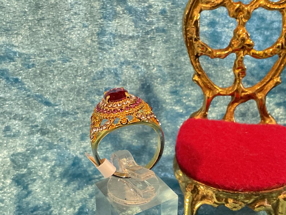 Anel senhora prata 925 banho ouro T, 23 m