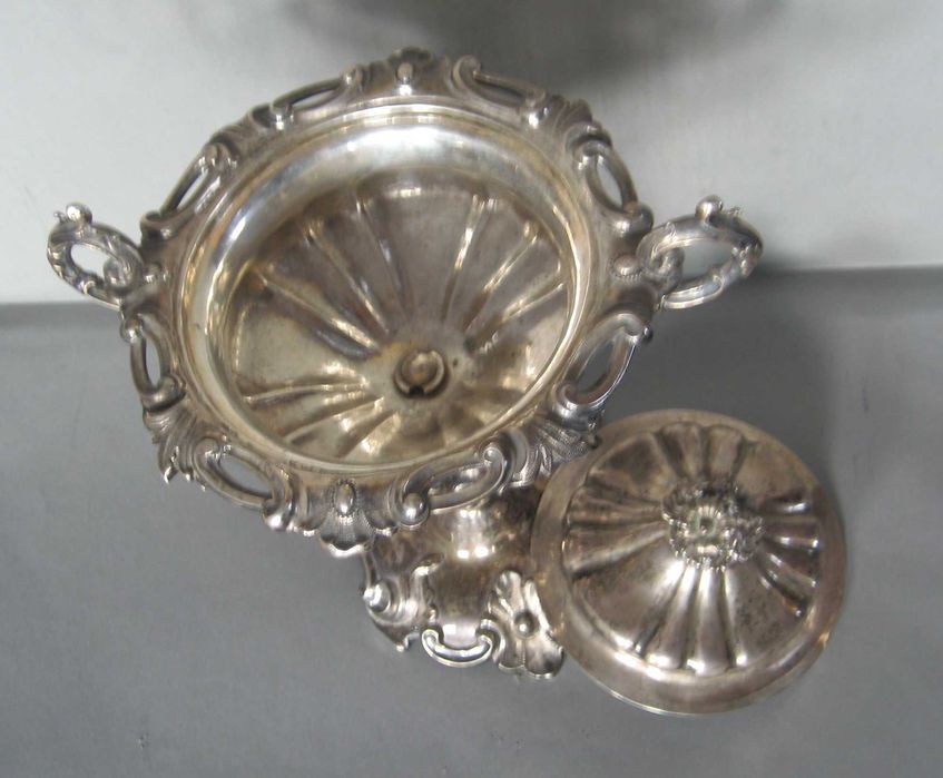 Cukiertnica Srebrna XIX w .  Szwecja , R5 1871 r. Waga 568 gr.