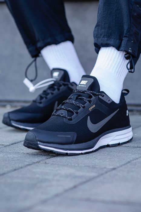 Кросівки осінні Nike Zoom Structure 23 Gore-Tex Black/White premium | Кроссовки Найк чоловічі