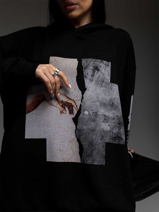 Худі oneface чорне з флісом, One size, нове